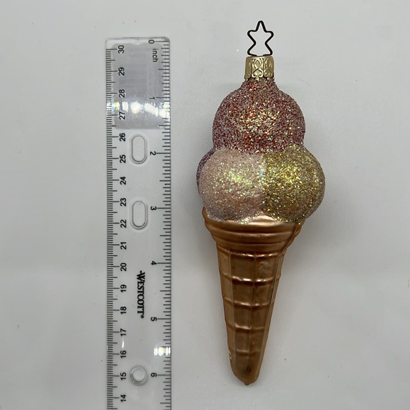 Christopher Radko Handblown Glass Ice Cream Cone Ornament - Picture 7 of 7